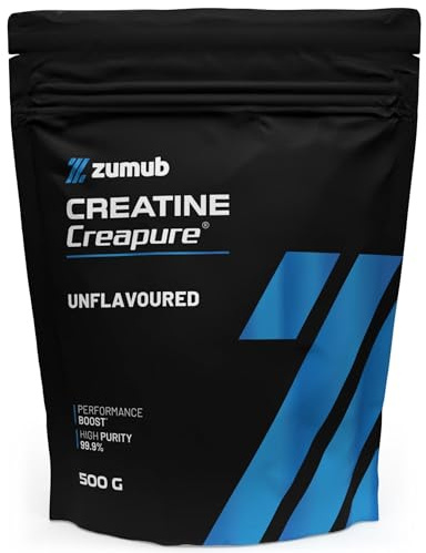 Zumub Creatina Creapure 500g, Sin Sabor, 166 dosis