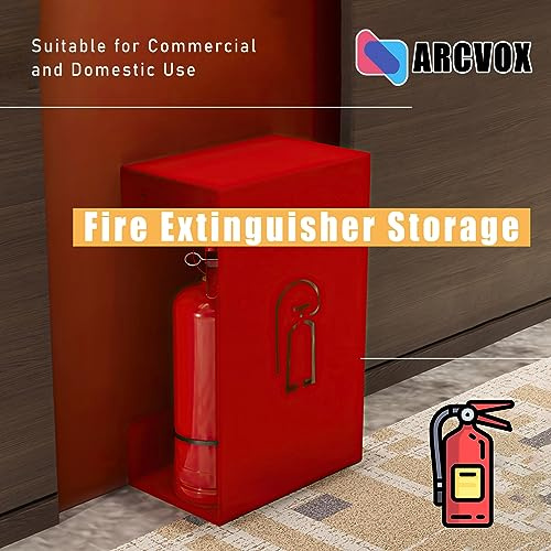 ARCVOX Feuerlöschergehäuse Aushöhlen, Feuerlöscherhalterung zur Wandmontage, Dekorativer Feuerlöscherhalter, Feuerlöschkasten aus Eisen (Color : White)
