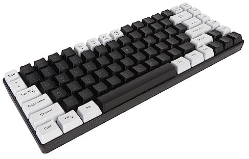 Elprico Gugxiom RGB Mini Portable 80% Mechanical Keyboard, RGB Backlit Ergonomic Silent Mechanical Office Keyboard, No Driver Required Plug & Play for Windows Laptop PC Mac (Black)