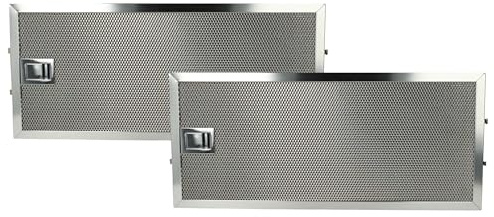 vhbw 2x Filter Metallfettfilter Ersatz für Miele 8165760 | 4002515616383 für Dunstabzugshaube - 17,0 x 38,5 x 0,9 cm, Edelstahl