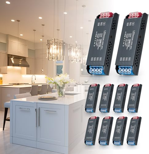 LED Trafo 12V 100W Treiber Netzteil, BRIMETI Schaltnetzteil Transformator 8,3A AC 230V auf DC 12 Volt, Kompakter Extrem Konstantspannung Dünner Niedervolttrafo für LED Lampen (10 Stück)