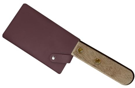 PATIKIL Funda de Cuchillo de Chef de Cuero PU, Protector de Cuchillo Ancho Impermeable para Cuchillo de Chef en Casa, Cocina, Color Rojo Oscuro