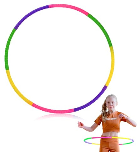 UEAVOID Hula Fitness Reifen para Niños, Plástico Desmontable, Perfecto para Danza, Gimnasio y Actividades de Fitness (Multicolor)