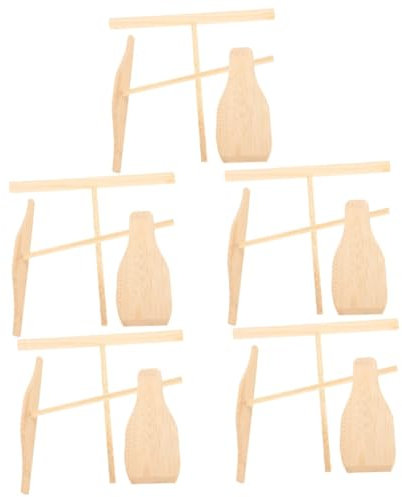 MAGICLULU 5sets Pancake Maker Kit Professional Crepe Spatula Wooden Flipper Spreader for Pancake Kitchen Tool Breakfast Cooking