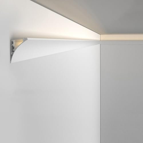 Individuelle Aluminium-Kronenleiste für Decken-/Wanddekoration, mit indirekter Beleuchtung, 2 m Länge, Seitenlichtkanalverkleidung, Sockelleiste
