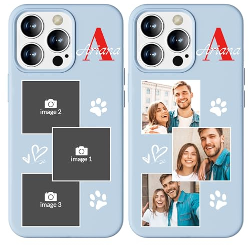 CHABDA Personalisierte Handyhülle für iPhone 17 16 15 14 13 12 11 Pro/Max/Mini XR X Xs Max 7 8 SE20/22–Selbst gestalten mit eigenem Foto,Text oder Design Individuelle TPU Hülle Freunde Familie Kinder