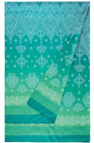 Bassetti Kerala Foulard aus 100% Baumwolle in der Farbe SMARAGD V1, Maße: 270x270 cm - 9332304