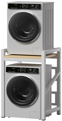 ACLFF Mueble para Lavadora Ahorro de Espacio, Armario Lavadora en Metálico, Gabinete de Lavadora Altura Regulable, Capacidad de Carga 300 kg, para BañO, Cocina, BalcóN, Lavandería