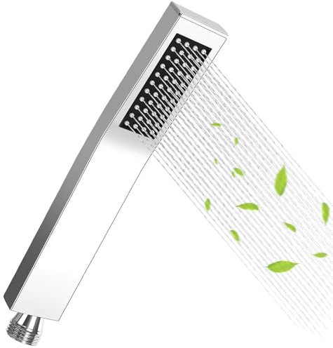 Doccetta per Doccia Soffione Doccia Ad Alta Pressione A Risparmio Idrico In Acciaio Inossidabile 304 Soffione Doccia Rettangolare Con Ugello In Silicone Autopulente, Adatto per Il Bagno di Casa