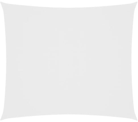 Voile d'ombrage rectangulaire en tissu Oxford imperméable et résistant aux UV pour jardin, terrasse, aire de jeux extérieure, balcon, terrasse, parasol, blanc, 2 x 2,5 m.
