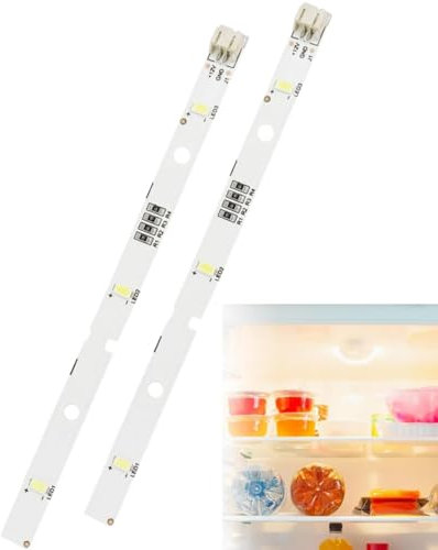 2 Bandes lumineuses LED pour Réfrigérateur RONGSHENG/HISENSE E349766 MDDZ-162A 1629348 1529227 DC12 V 2 W Ampoule de Rechange for Réfrigérateur Kenwood KIFF5017 KIFF5020 KIFF7017 KIFF7020 KSBNDIX18