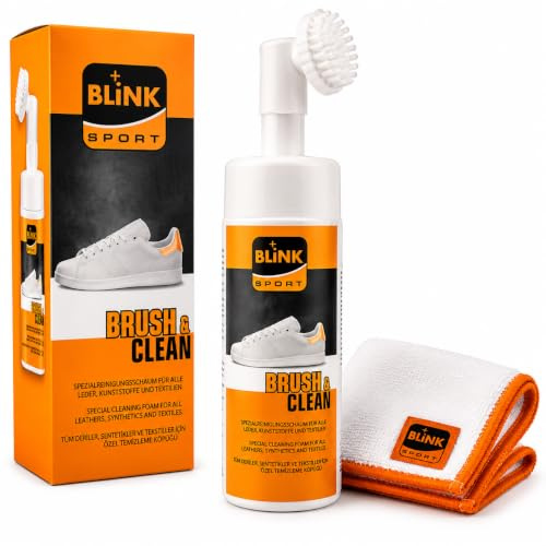 Flexicare BLINK Brush & Clean 150 ml – Sneaker Reiniger mit Bürste, Schuhreiniger für Leder & Textilien
