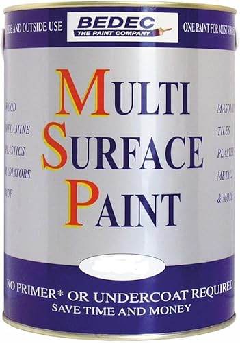 SuperGift.com Soft Satin Multi-Surface Paint 750ml – Durable Interior and Exterior Finish for Wood, Metal, Plastic, Masonry, Furniture, Cabinets, Doors, DIY and Home Improvement Projects – Soft White
