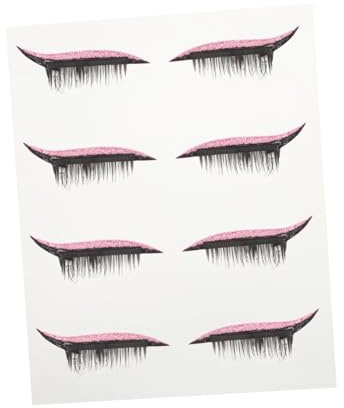 COLLBATH 4 Adhesivos Delineador Ojos Impermeables Cinta Adhesiva Ligera y Transpirable para Maquillaje Diario Realza Mirada y Durabilidad Prolongada Color Rosa