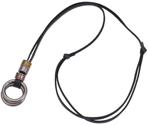 GORGECRAFT Retro PU glasögonhållare halsband solglasögon halsrem 26 cm lång justerbar vintage konstläder glasögon nyckelband med legering dubbla ringar för män kvinnor ramar glasögon lätt att bära