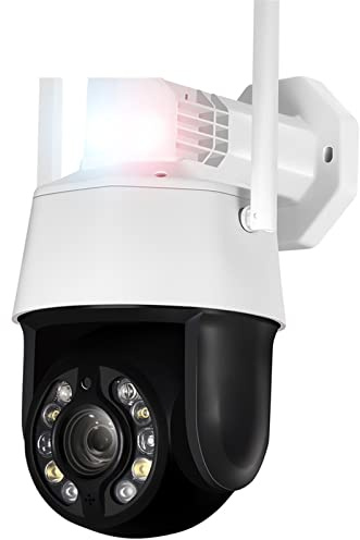 LLOOPK Telecamera di sicurezza, 5MP 20X Zoom Ottico Video Sorveglianza Della Macchina Fotografica Impermeabile 100 M di Visione Notturna Auto Tracking Sicurezza PTZ CCTV IP Camera(5MP Add 32G Card)