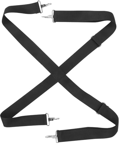 TIKODIDA Verstellbarer Snare Drum Gurt aus Nylon mit Bequemer Passform für Marschtrommel Schwarzer Trommel Schultergurt für Parade und Performance