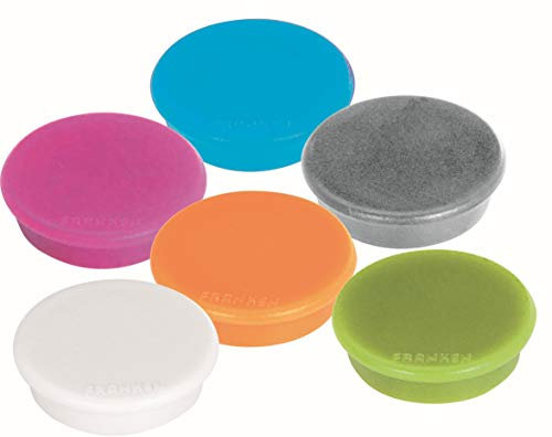 FRANKEN Magnete Rund MagFun®, 10 Stück, Hochwertige Haftmagnete für Büro, Haushalt, Werkstatt, ideal für Whiteboards, Kühlschrank, Plantafeln oder Schaukästen, 32 mm, Bunt, HML30 99