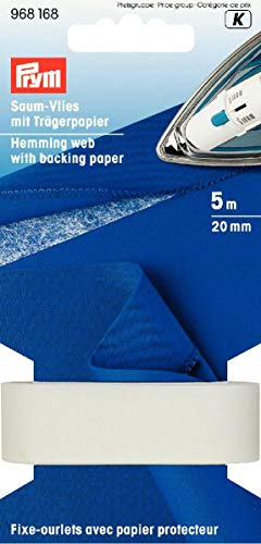 Prym Hemming Web 20mm w Carta di Supporto Bianco, 5 m