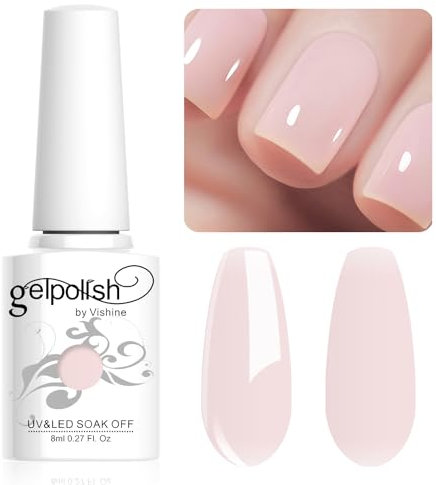 Vishine Vernis à ongles 8ml Semi-permanent Gel Polish UV LED Soak Off Manucure Rose flou #1361