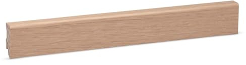 KGM Sockelleiste Modern Massivholz - Eiche, 2400 x 16 x 40 mm, 1 Stück | Fußleiste, Fichte, gekalkt, furniert, für PVC, Vinyl, Laminat, PEFC-zertifiziert