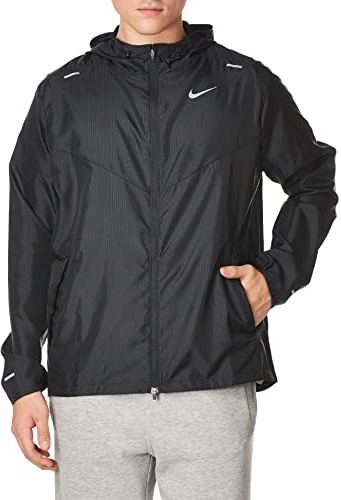 Nike M Nk Windrunner Jkt Giacca Sportiva, Uomo, Black/Black/Reflective Silv, M-T