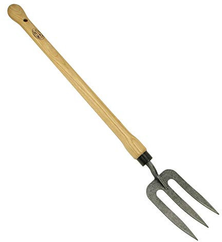 DeWit Blumengabel 'Welldone' mit langem Stiel 64 cm I Profi Grabegabel aus Borstahl I FSC®-zertifizierte Gartengabel I Hand-Grabeforke in bester Qualität I Gartenforke I Garden Tools – Made in Holland