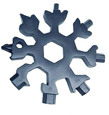Schneeflocke Multi-Tool 18-in-1-Schneeflocke Multi-Werkzeugtasche Edelstahl Multitool-Werkzeugkarten-Sechskant-Schlüssel-Inbusschlüssel mit Schlüsselanhänger 2-stück (Color : A)