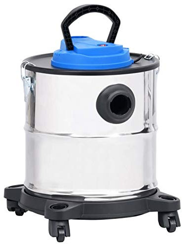 Aspiradora de cenizas 1200W con filtro HEPA, 20L, para chimeneas y fogatas, acero inoxidable, 33,5 x 38 cm