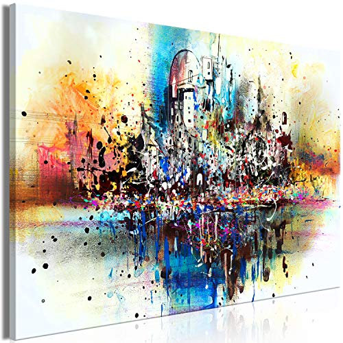 murando - Tableau Acoustique Abstrait 120x80 cm 1 Partie - Décoration Isolation Phonique Bureau Chambre Panneau Insonorisant Impression sur Toile - Abstrait Artistique a-A-0662-b-a