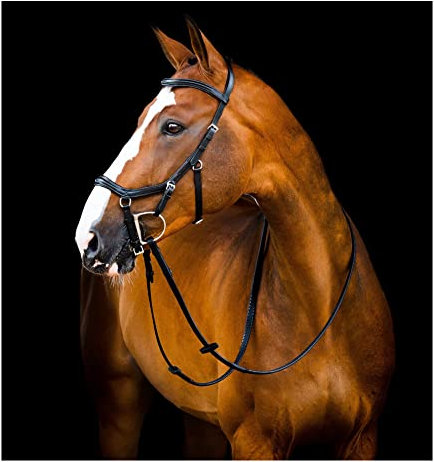 Horseware Ireland Unisex-Erwachsene Micklem DeluxeComp Zügel, Schwarz