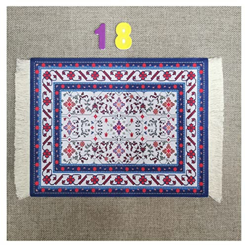 Egurs Mauspad Teppich Muster Perser Stil Orientteppich Mini Teppich Untersetzer mit Quaste Computer Zubehör Bunte Glasuntersetzer Glascoaster 18#