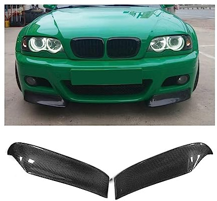 HIJAN Heckschürze Spoilerlippe Diffusor Cupwings Frontsplitter-Schürzen Für B&MW 3er-Serie E46 M3 Coupe 2000–2006, Kohlefaser-Auto-Frontstoßstangen-Splitter, Lippenspoiler