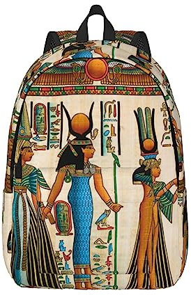 KoNsev Frauen im alten Ägypten Laptop-Rucksack, Reiserucksack, Arzttasche, schwarz, Rucksack – stilvoll, leicht und funktional, Schwarz , M