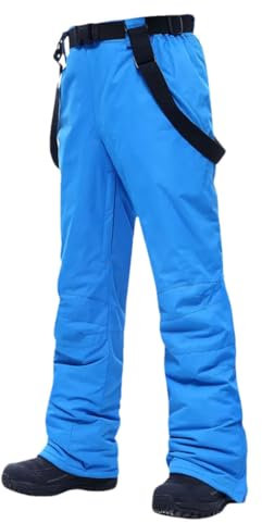 Skihose für Damen und Herren, winddicht, warm, für Paare, Winter, Ski, Snowboard, dunkelblau, 46