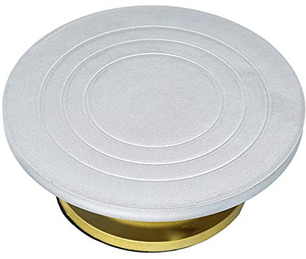ZAICOLER Alzata per Torta, Alzata per Giratorta Alzata per Torta Nuziale con Design Antiscivolo Alzata per Decorazione Torta Addensata, Piatto Girevole Alzata per Torta Girevole a 360°,