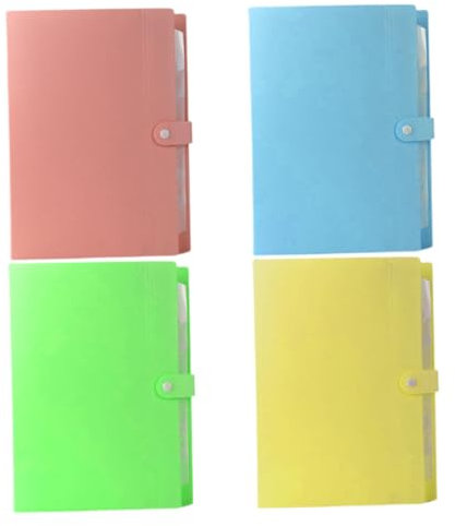 OFFSCH 4stücke Teiliger Akkordeon-datei-ordner Wasserdichter Papieraufbewahrungsorganizer Mit Taschen Für Büro Schule Dokumenten-organizer Aktenordner Dokumenten-organizer