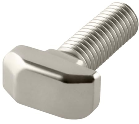 Hammerschrauben, T-Schraube Nut 8, M6, M8 für 30x30, 40x40 Konstruktionsprofile- Montageprofile (20, vernickelt, M6 x 20)