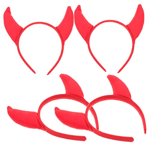 CALLARON 4pezzi Cerchietto Diavolo Per Halloween Accessori Cosplay e Chic Per e Parate Decorazioni Per Costume Diavolo