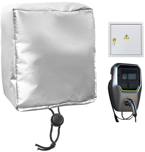 Funda protectora para estación de carga EV, tela Oxford, 40 x 32 x 20 cm, montaje en pared