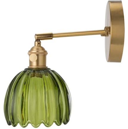 CHERIPOLI Vintage-Wandleuchter Flur Wandlampe Wandmontageleuchte lampenschirm wohnlich, Wandleuchte für Wohnzimmer Schlafzimmer E27