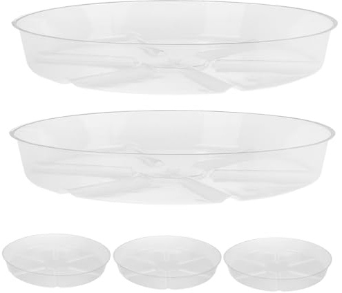 Toddmomy 5piezas Bandejas Reutilizables para Plantas Platillo De Drenaje Transparente Bandeja De Plástico Antigoteo para Plantas y Bonsáis Prácticas para Macetas Interiores