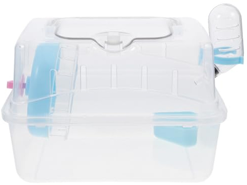 UTHCLO Transparenter Hamsterkäfig aus Robustem Acryl Kompakt und Leicht Tragbare Kleintier transportbox für Meerschweinchen und Nager Einfach zu Reinigen für Unterwegs und Reisen