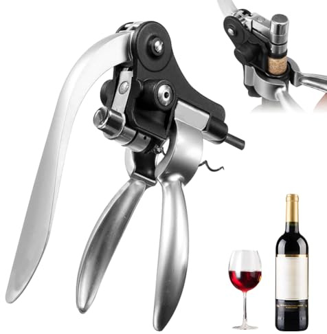 EUBSWA korkskruv set, design vinöppnare med aluminiumfolieskärare, droppstopp och vakuumförslutning – för alla typer av kork – present till vinälskare, hemmabar och gastronomi