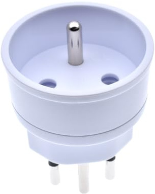 Adattatore da viaggio for prese elettriche da Francia a Svizzera, spina a 3 poli, 10A 250V, spina elettrica UE-Svizzera(White)