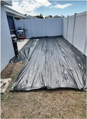 Tessuto anti-erbacce – membrana di ghiaia non tessuta per giardini, aiuole e alberi, 0,4 m/0,6 m/1,2 m/1,5 m di larghezza, nero 0,6 x 40 m – efficace controllo delle erbacce