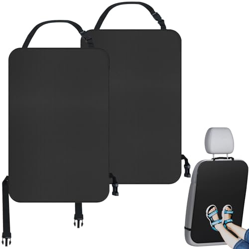 JYSNOW 2 Pièces Protections Dossier de Siège Voiture, Protections de Sièges Arrière Enfant Impermérable Ant, Tapis Kick de Sièges Arrière Voiture Facile d'entretien, pour Enfant Chien (Style 1)