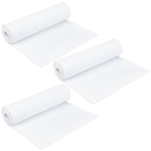 PH PandaHall 3 rollos de hojas de espuma EVA, hojas de espuma blanca para trabajos artesanales, 1,5 x 0,35 cm, alfombrilla grande de espuma para cosplay, manualidades, proyectos de bricolaje, 4 mm de