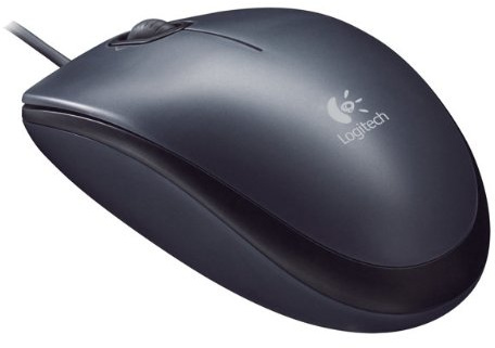 Logitech Mouse M90 - Ratón óptico de 3 botones con alta resolución de 1000 ppp para un control fluido del cursor, forma más cómoda en tamaño estándar
