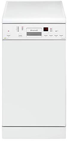 Lave-vaisselle pose libre BRANDT DFS1010W - 10 couverts - L45cm - 47 dB - Blanc